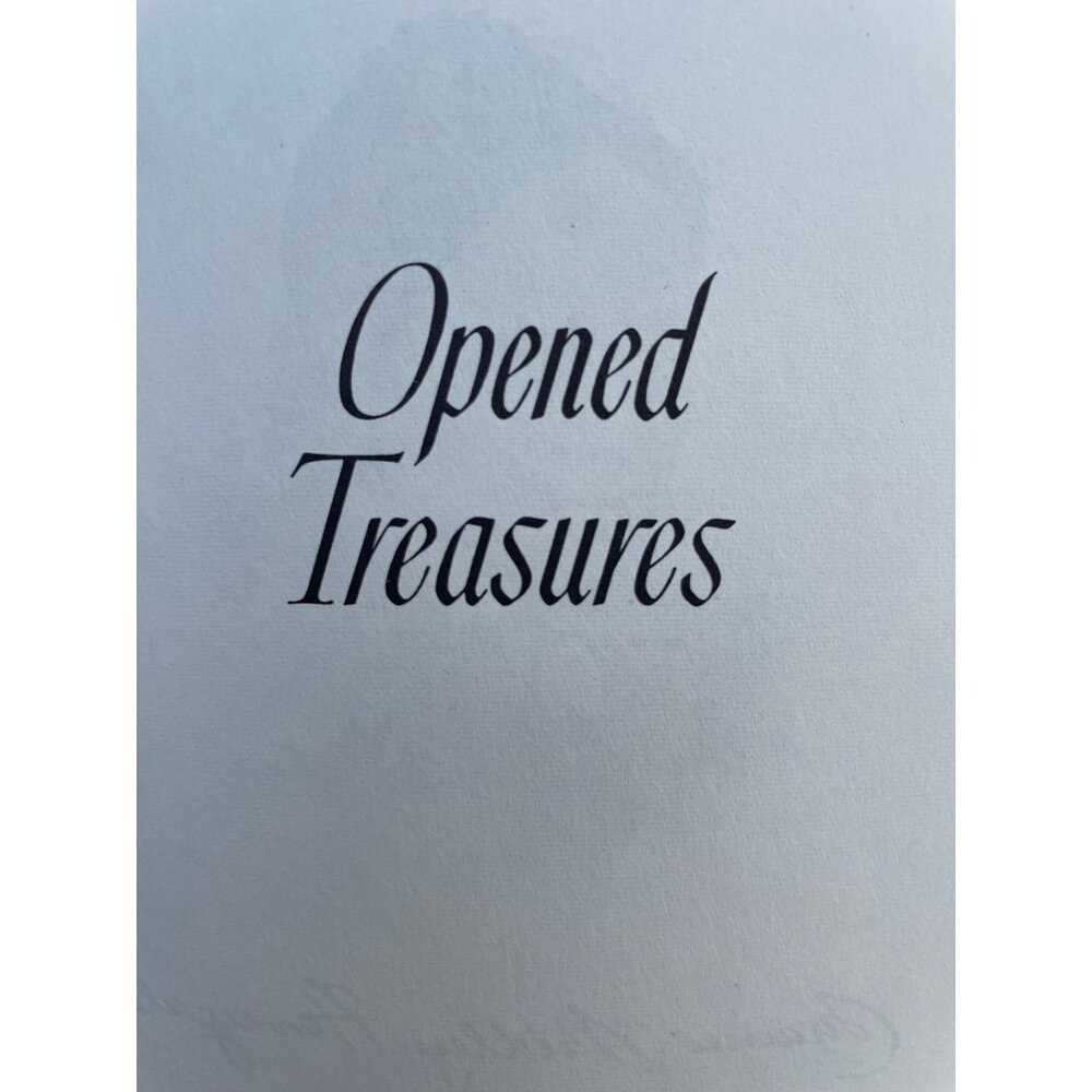 Opened Treasures By Frances Ridley Havergal First Edition 1962 Loizeaux Brothers